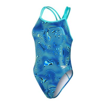 Speedo Allover Star Back One Piece Womens