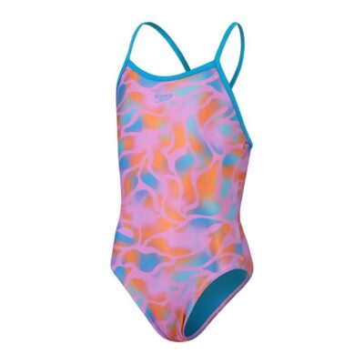Speedo Girls Digi Allover Thinstrap Muscleback