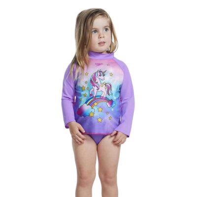 Speedo Digital Printed L/S Rashtop Toddler Girls