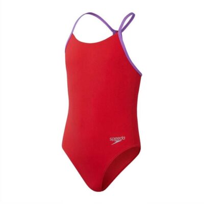 Speedo Solid Lane Line Back Girls