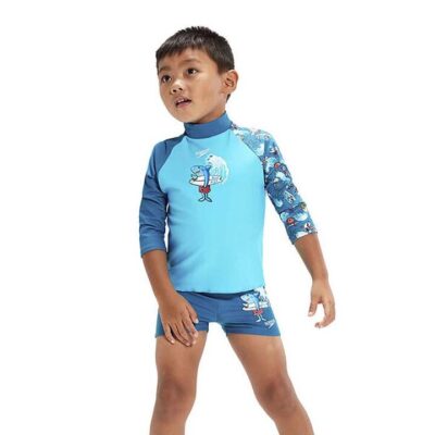 Speedo Boys Longsleeve Printed Rashtop