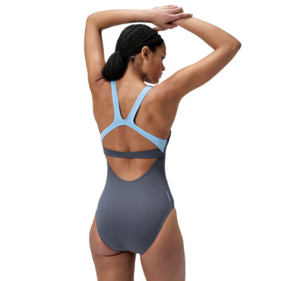 Speedo Womens Flex Band Swimsuit With Built In Swim Bra One Piece Professional Swimwear