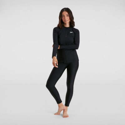 Speedo Womens Zip Long Sleeve Top Professional Swimwear