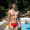 Show FINIS Aqua Short Solid Red (image 3)