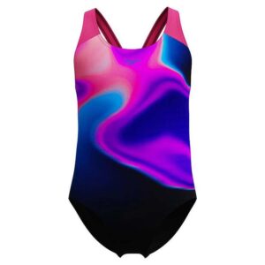 Speedo Junior Girl’s Placement Splashback One Piece Swimsuit