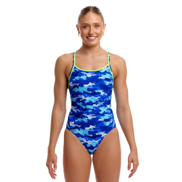 Funkita Ladies Diamond Back One Piece Clean Marine