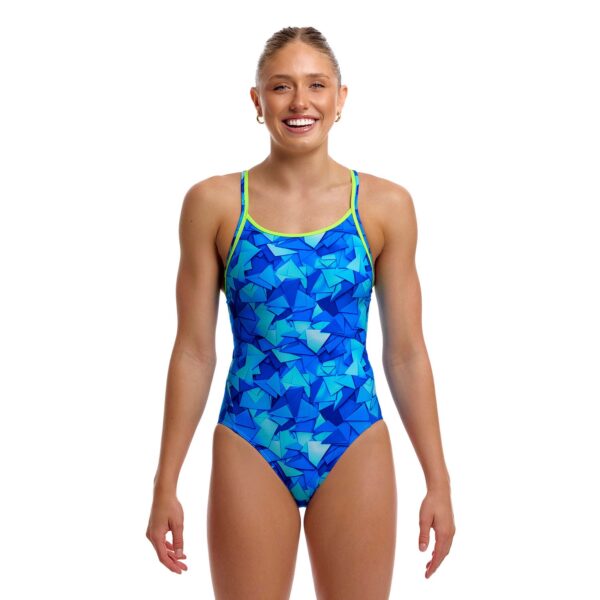 Funkita Ladies Diamond Back One Piece Try Blue