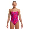 Show Funkita Ladies Diamond Secure One Piece Try Pink