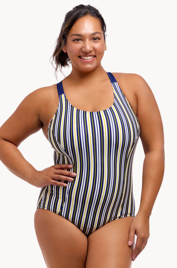 Funkita Admiralty Stripe Brace Me Back One Piece