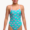 Show Funkita Girls Go Flamingo Single Strap One Piece
