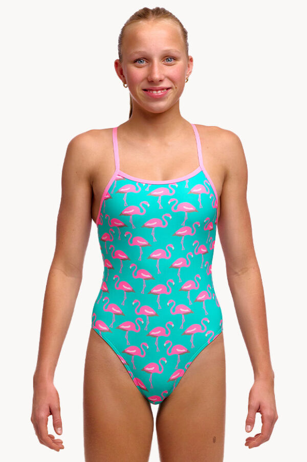 Funkita Girls Go Flamingo Single Strap One Piece