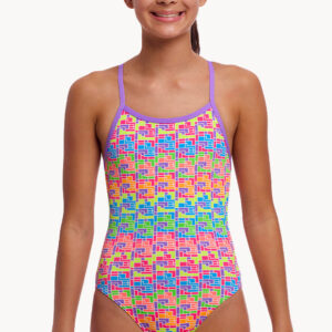 Funkita Girls Jig Jag Single Strap One Piece