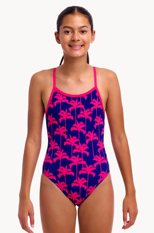 Funkita Girls Pinky Palms Single Strap One Piece
