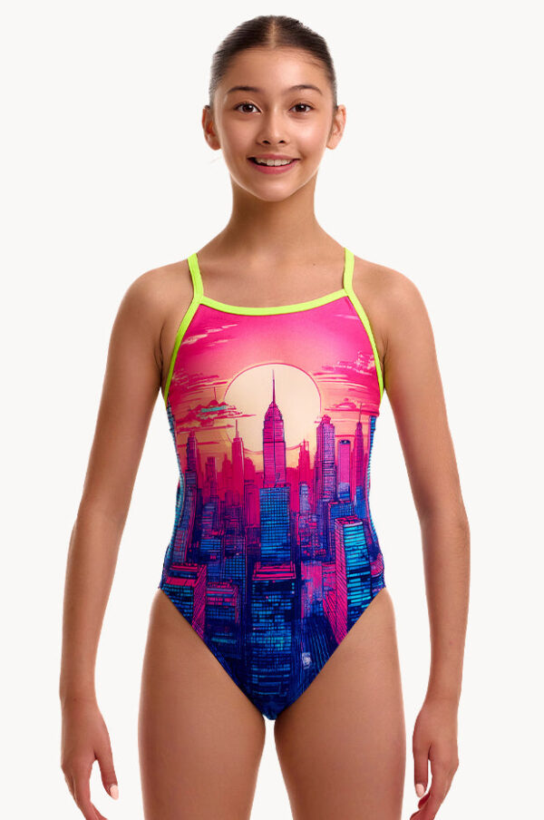 Funkita Girls Skyline Drive Single Strap One Piece