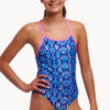 Show Funkita Girls Blue Viper Diamond Back One Piece (image 3)