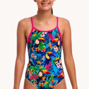 Funkita Girls Birdie Wordie Diamond Back One Piece