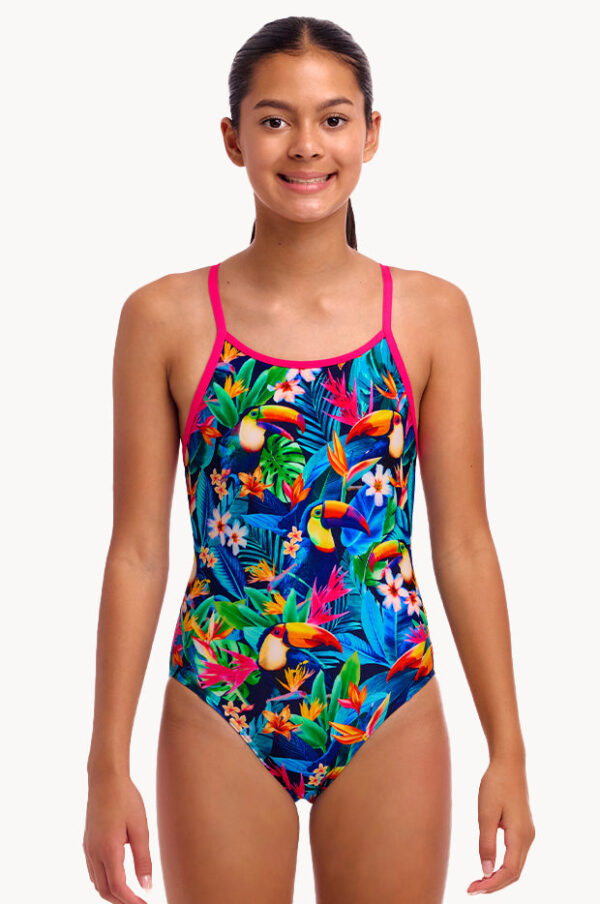 Funkita Girls Birdie Wordie Diamond Back One Piece