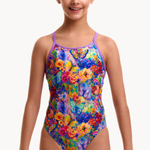 Funkita Girls Austin Flowers Diamond Back One Piece