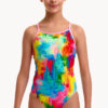 Show Funkita Girls Falling Colours Diamond Back One Piece
