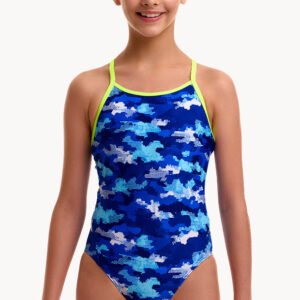Funkita Girls Clean Marine Diamond Back One Piece