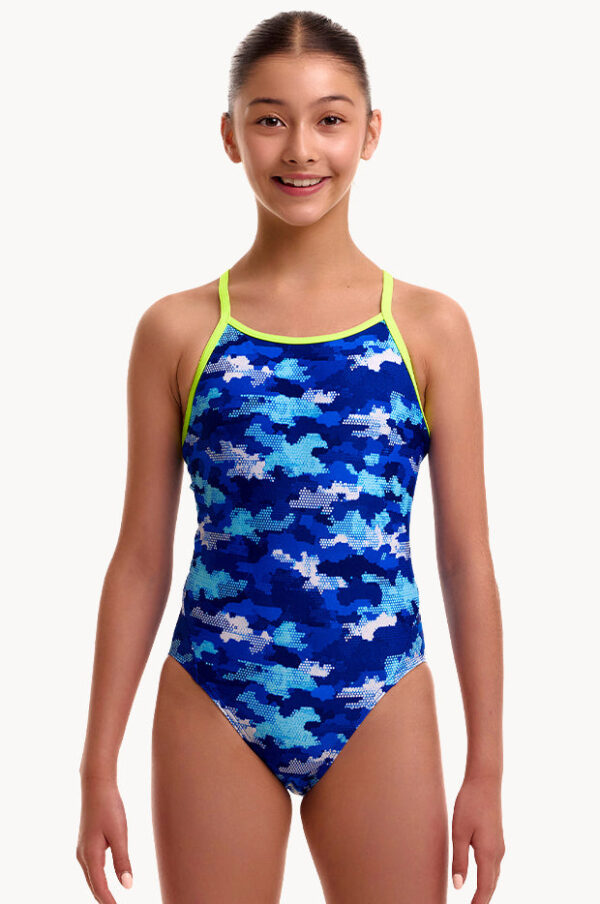 Funkita Girls Clean Marine Diamond Back One Piece