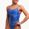 Show Funkita Blue Viper Diamond Back One Piece (image 3)