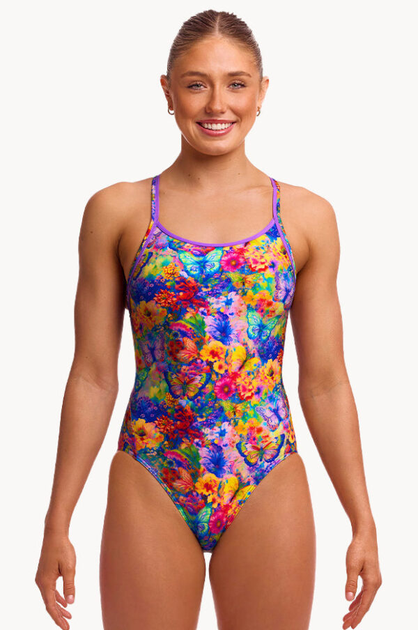 Funkita Austin Flowers Diamond Back One Piece