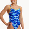 Show Funkita Clean Marine Diamond Back One Piece (image 3)