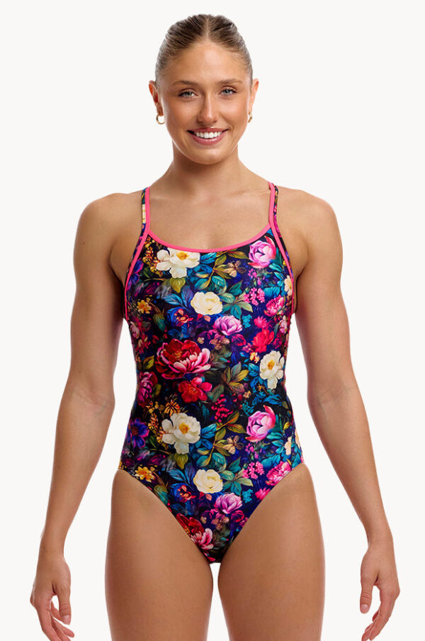 Funkita Bed Of Roses Diamond Back One Piece