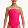 Show Funkita Girls Pink Proton Strapped In One Piece