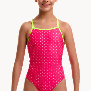 Funkita Girls Pink Proton Strapped In One Piece