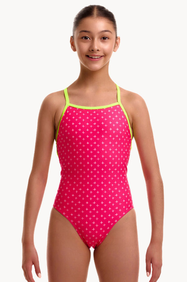 Funkita Girls Pink Proton Strapped In One Piece
