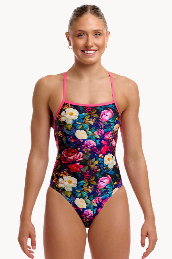 Funkita Bed Of Roses Strapped In One Piece