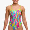 Show Funkita Girls Candy Cracks Tie Me Tight One Piece