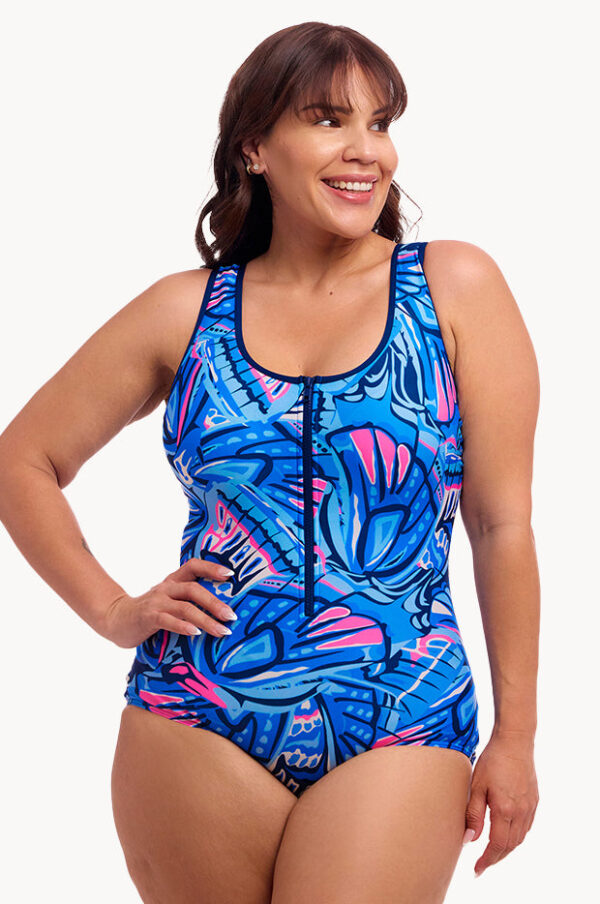 Funkita Soaring Hi DD/E Cup Zip Front One Piece