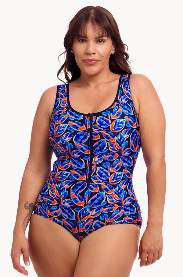 Funkita Leaf Blower DD/E Cup Zip Front One Piece