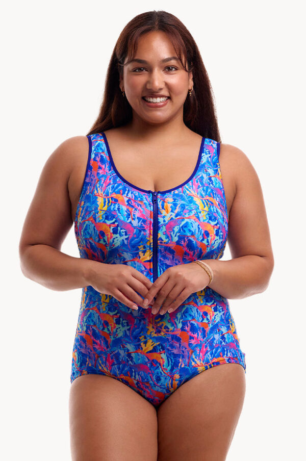 Funkita Dragons Den DD/E Cup Zip Front One Piece