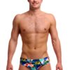 Show Funky Trunks Men’s Seamed Brief Palm Prism