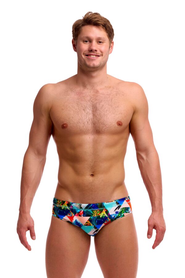 Funky Trunks Men’s Seamed Brief Palm Prism