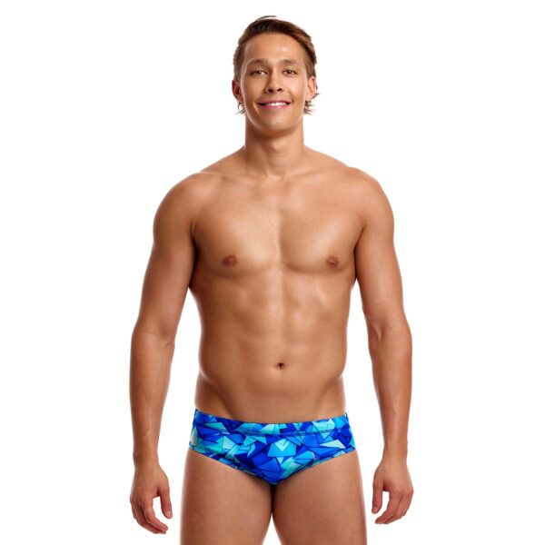 Funky Trunks Men’s Seamed Brief Try Blue
