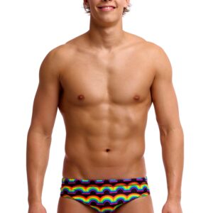Funky Trunks Men’s Classic Brief Rainbowie