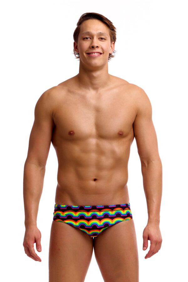 Funky Trunks Men’s Classic Brief Rainbowie