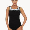 Show Poolproof Ruched Scoop Neck One Piece (image 3)
