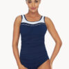 Show Poolproof Ruched Scoop Neck One Piece