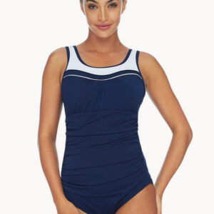 Poolproof Ruched Scoop Neck One Piece