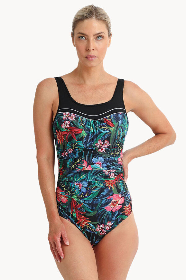 Poolproof Oasis Ruched Scoop Neck One Piece
