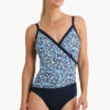 Show Poolproof Tide Diagonal Drape One Piece
