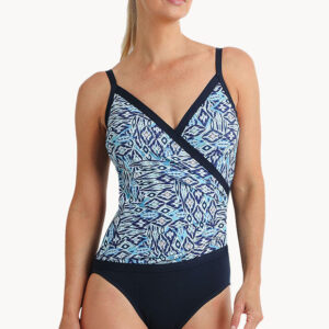 Poolproof Tide Diagonal Drape One Piece