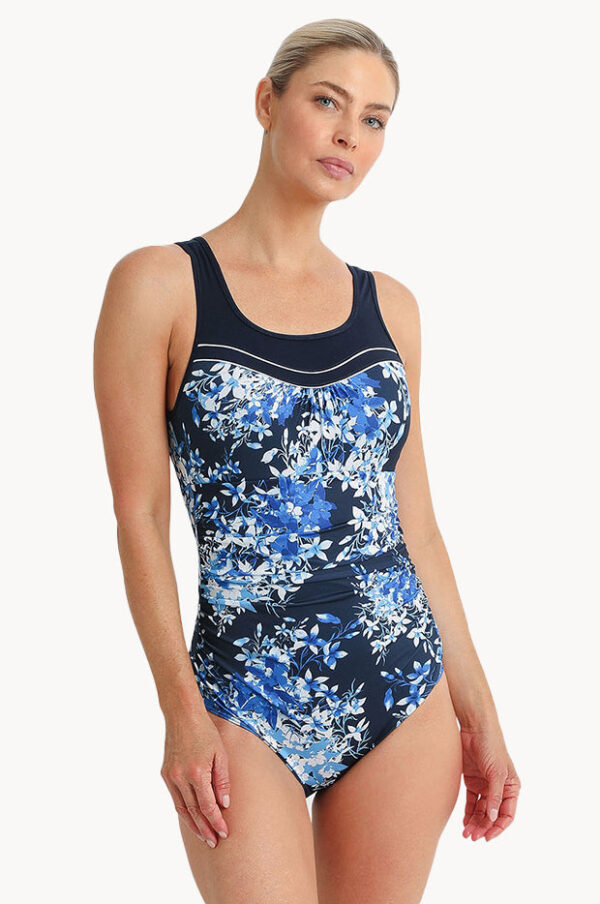 Poolproof Blissful Ruched Scoop Neck One Piece