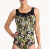 Show Poolproof Leafique Ruched Scoop One Piece